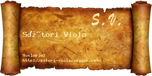 Sátori Viola névjegykártya